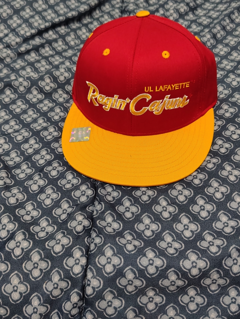 Eclipse Red and Yellow Rag'n Cajun Flat Brim Hat